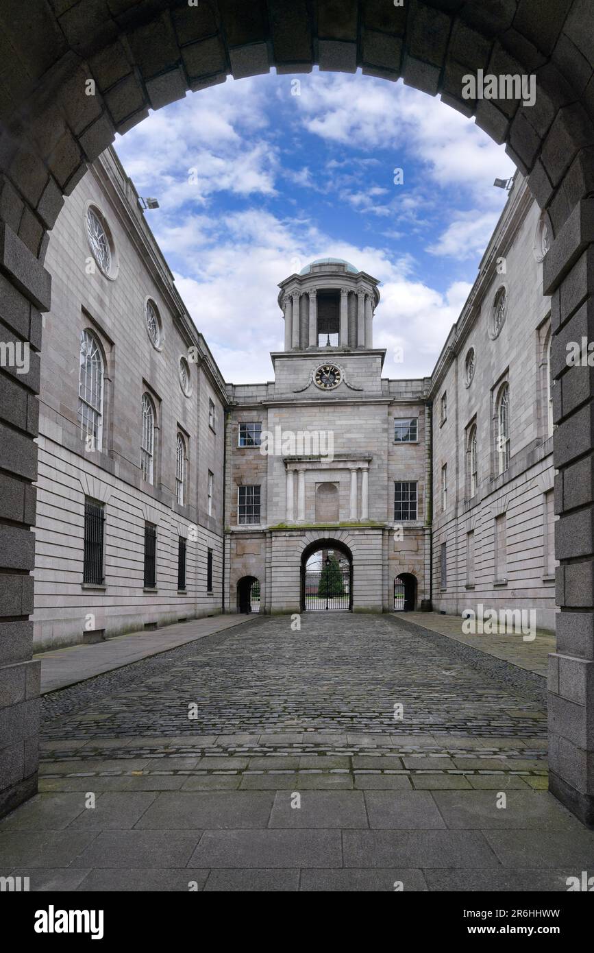 Central courtyard of King's Inn, the college of barristers in Ireland, built in the 1700s Stock Photo