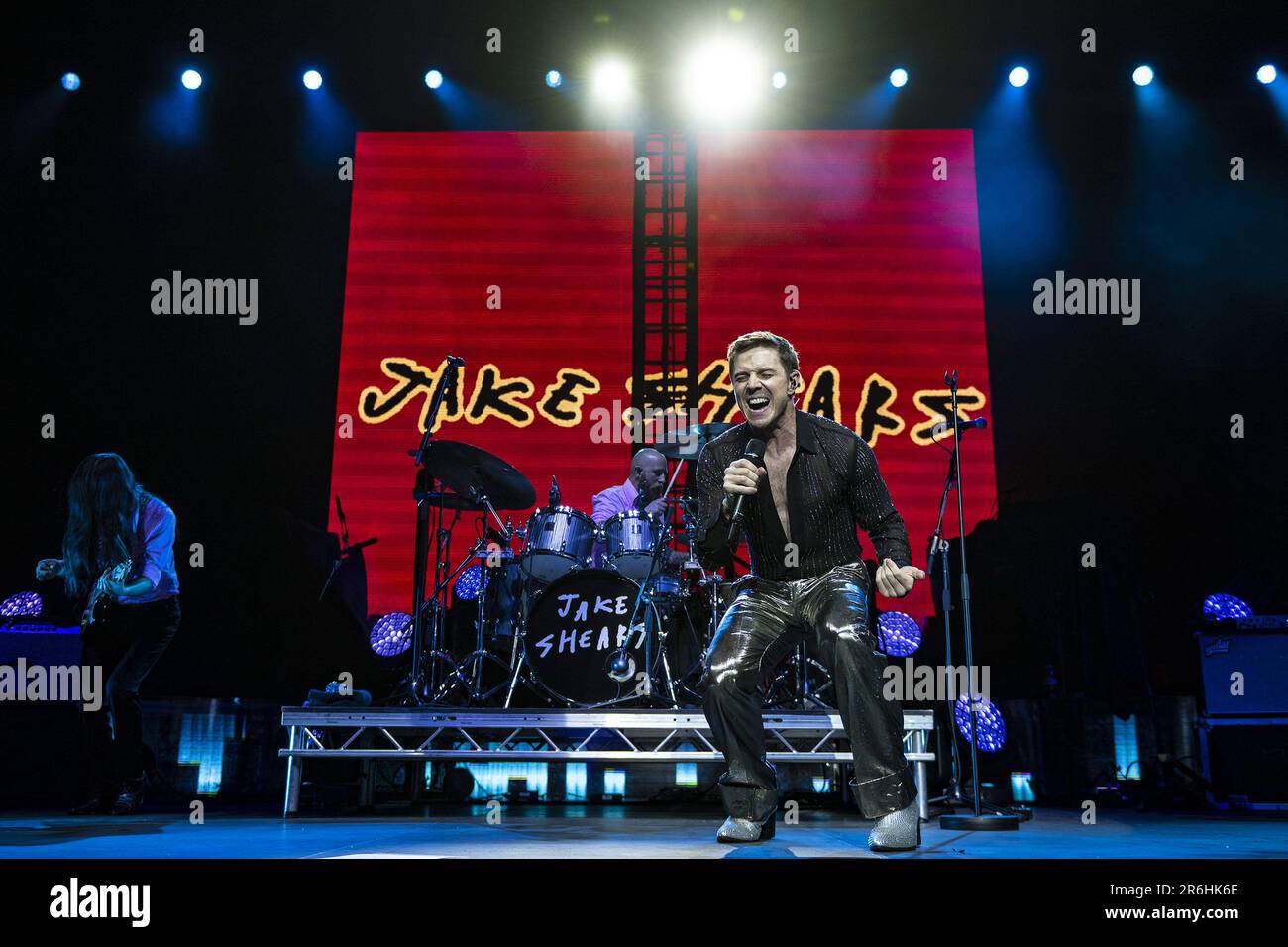 LONDON, ENGLAND Duran Duran perform on stage supported by Jake Shears