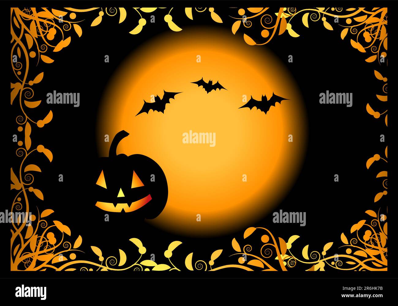 Halloween night background, vector illustration Stock Vector Image ...
