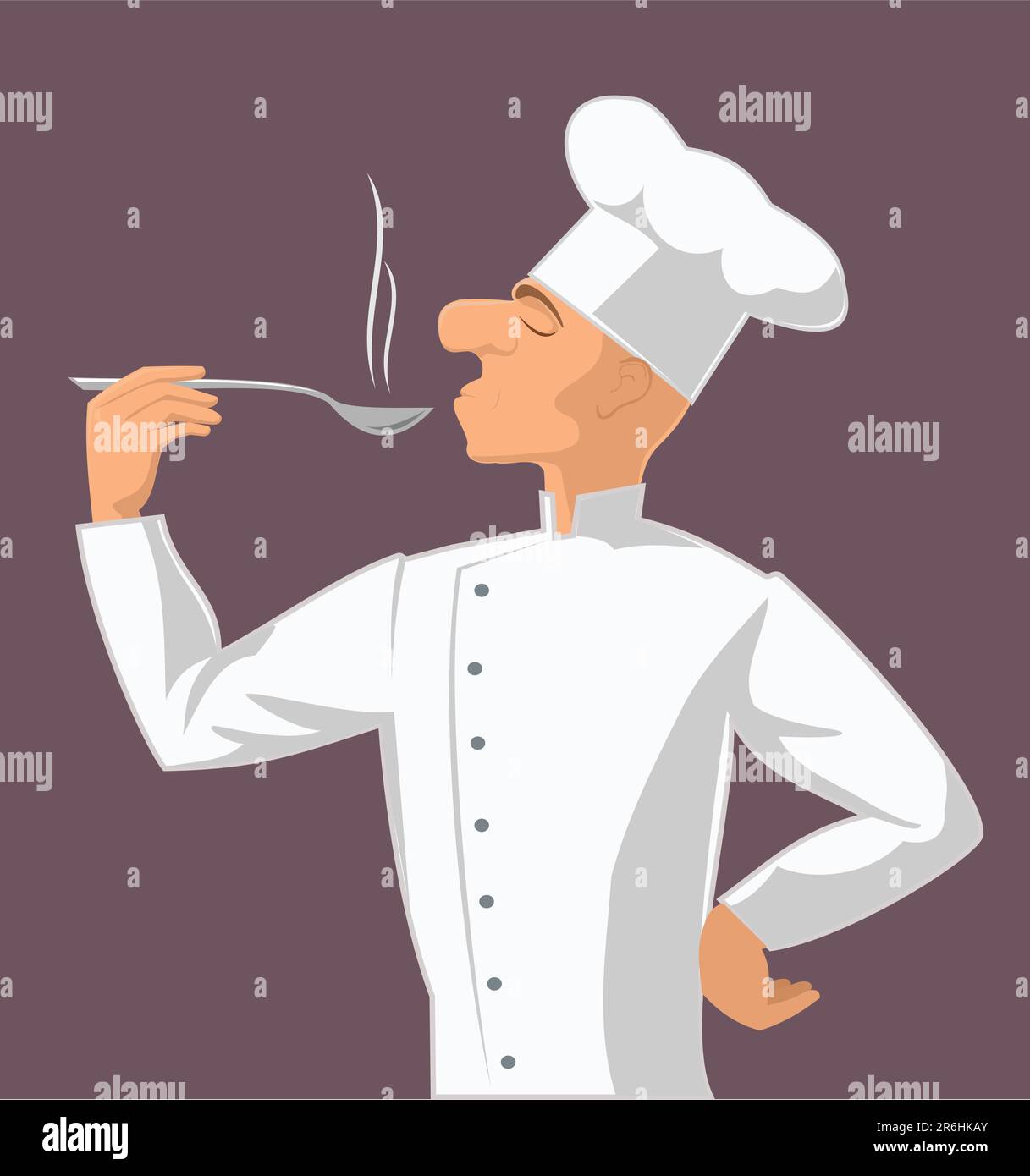 Chef Cooking Male Person One Food Uniform Stock Vector Image And Art Alamy 