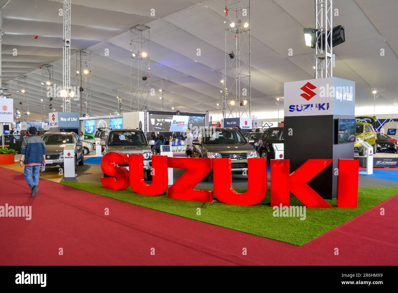 Stands exhibition of different brands of Banks in the MOTORSHOW event