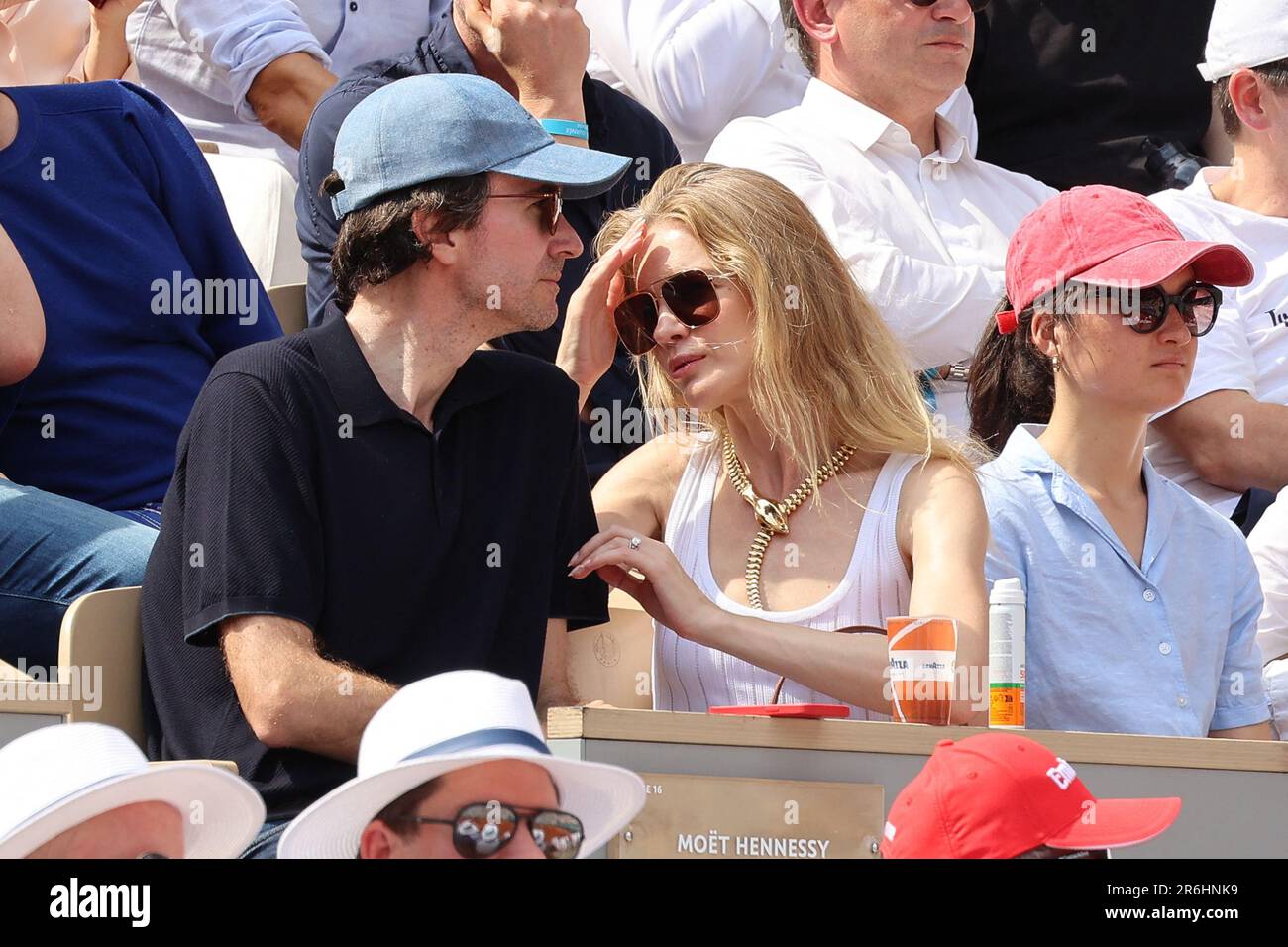 Singer Tyler, The Creator in stands during French Tennis Open at