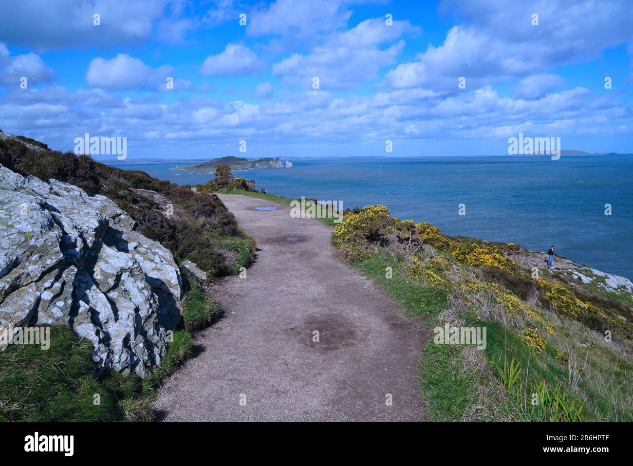 Cliff walk trail at Howth Head near Dublin Stock Photo