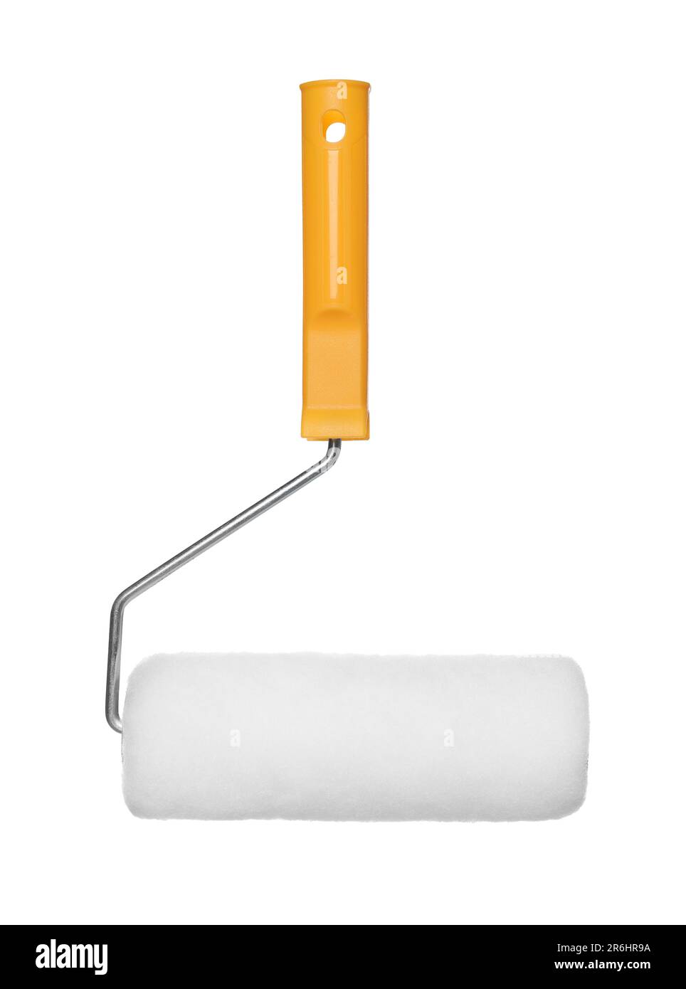 New clean paint roller on white background Stock Photo Alamy