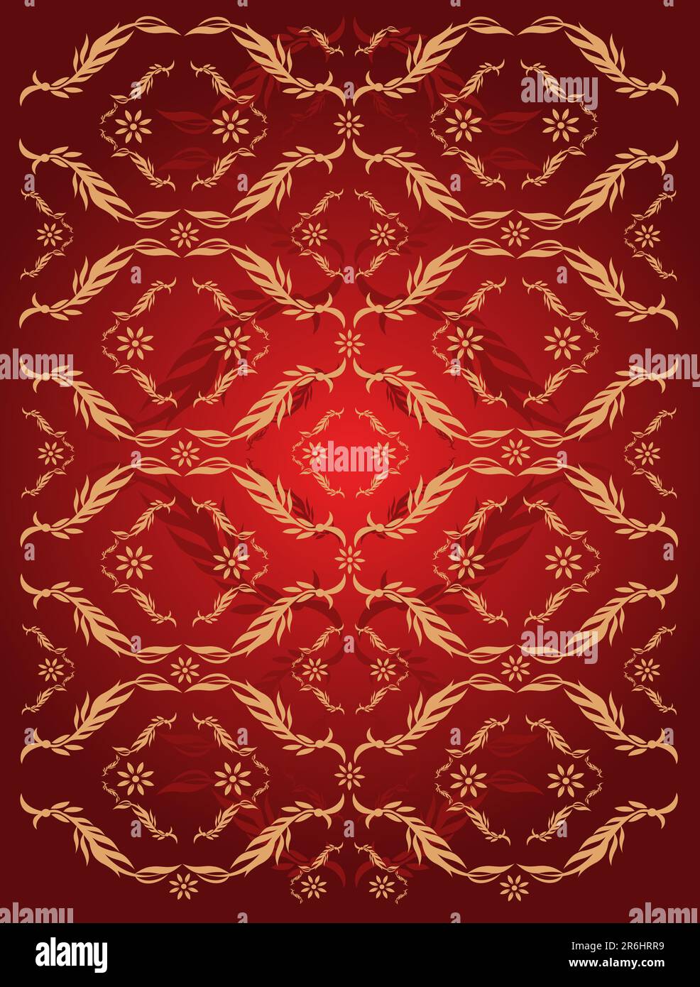 Vector art background with decorativ floral ornament Stock Vector Image ...