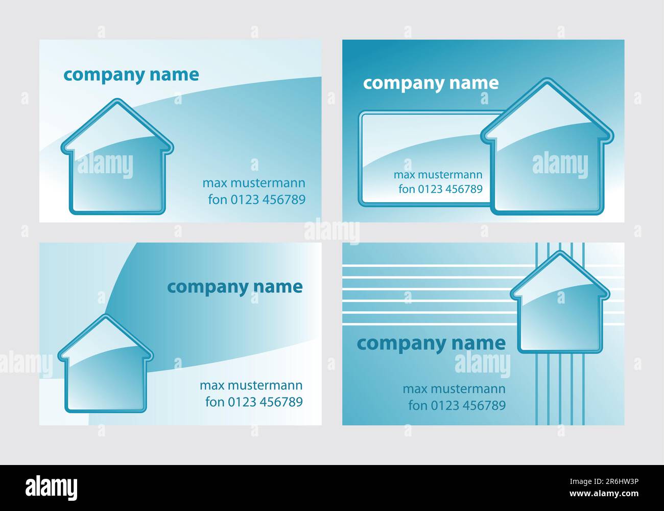 business card templates with house symbol Stock Vector Image Art Alamy