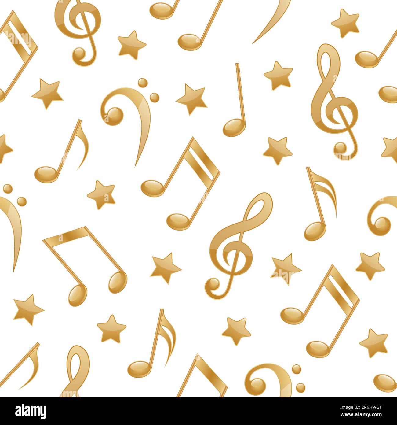 Seamless pattern with a music notes. Stock Vector