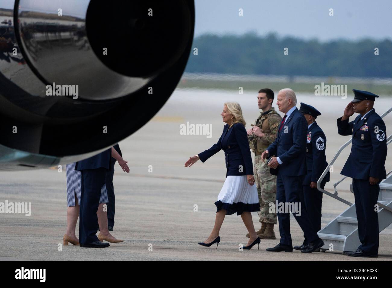 President Joe Biden and first lady Jill Biden arrive at Andrews Air ...