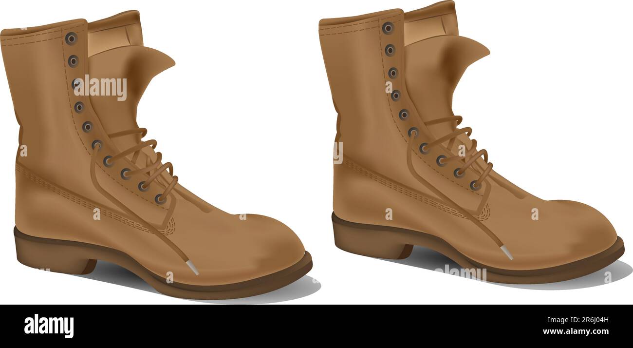 Boots detail vector illustration Stock Vector