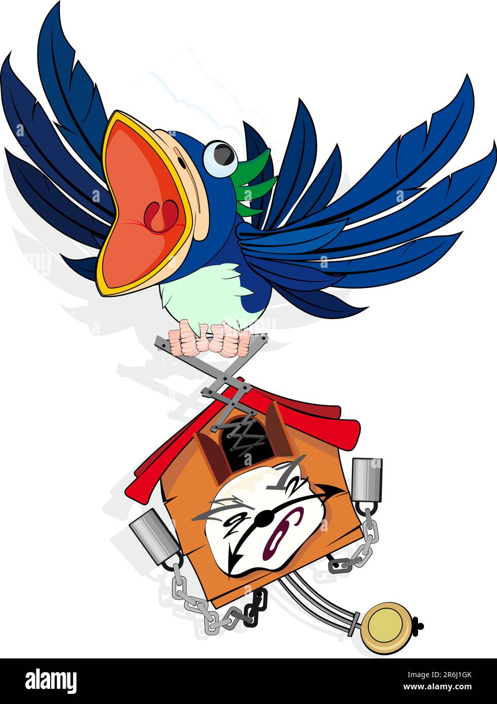 Mad, Funny Cuckoo wall Clock Stock Vector Image & Art Alamy