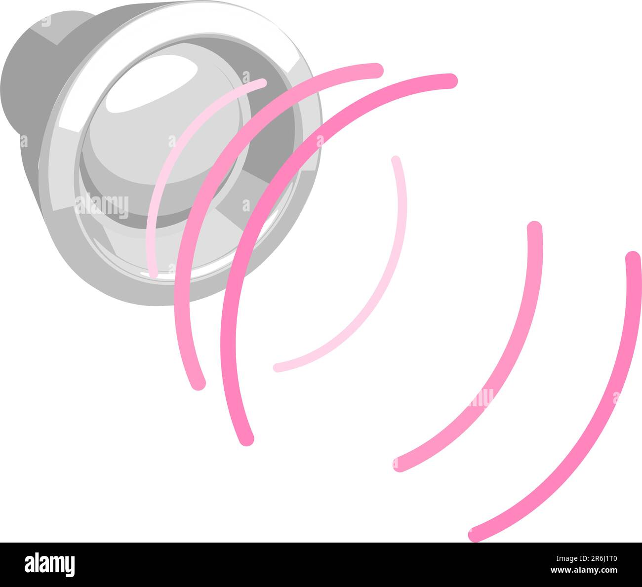 Speaker with sound waves Stock Vector