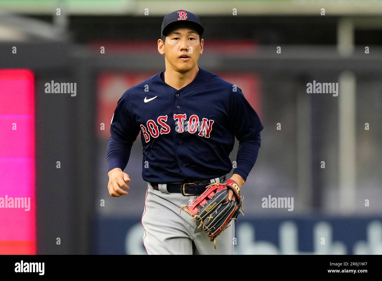 Masataka Yoshida of the Boston Red Sox during the first inning of