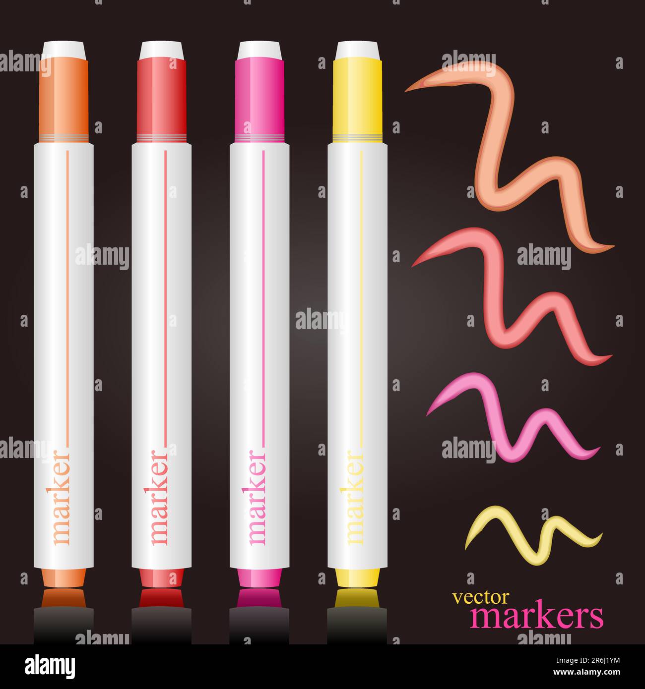 Set of vector paint markers Stock Vector Image & Art - Alamy