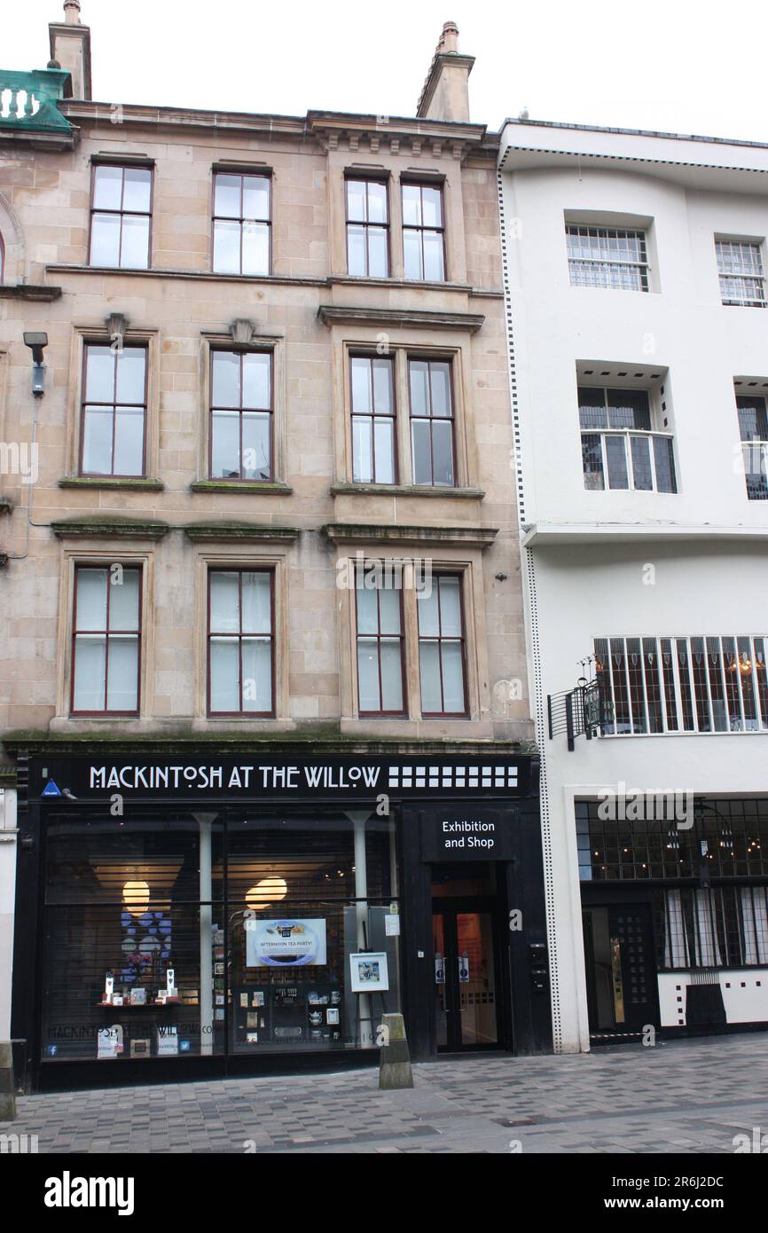 The Willow Tea Room building on Sauchiehall Street, Glasgow Stock Photo