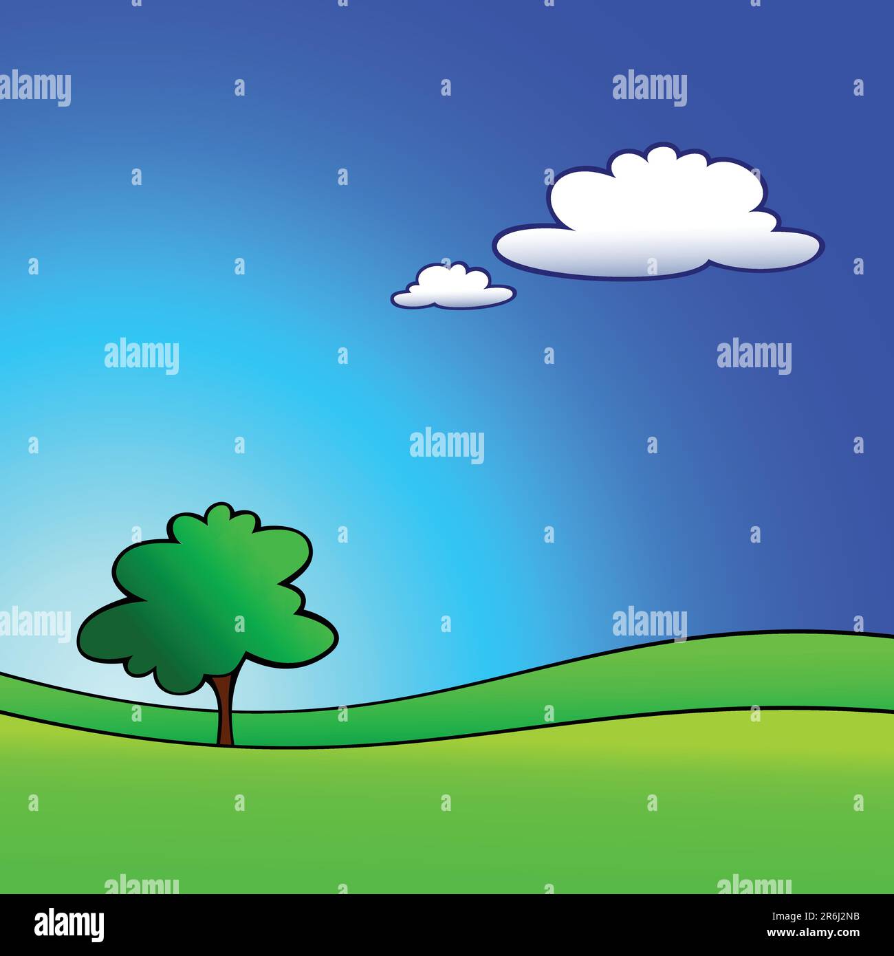 landscape, this illustration may be useful as designer work Stock Vector