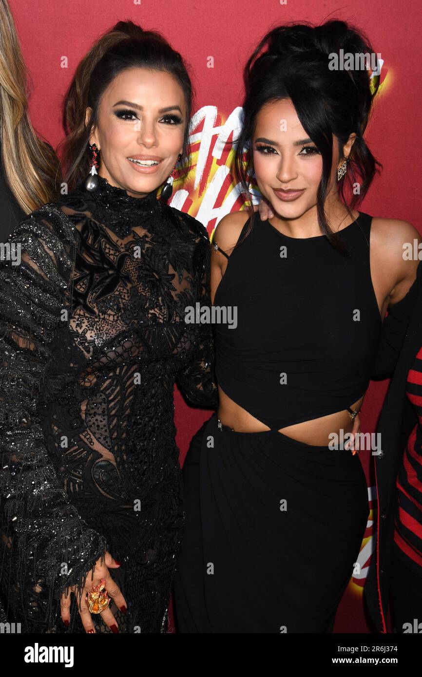 Los Angeles, Ca. 9th June, 2023. Eva Longoria and Becky G at the LA special screening of Flamin' Hot at Hollywood Post 43 in Los Angeles, California on June 9, 2023. Credit: Jeffrey Mayer/Jtm Photos/Media Punch/Alamy Live News Stock Photo