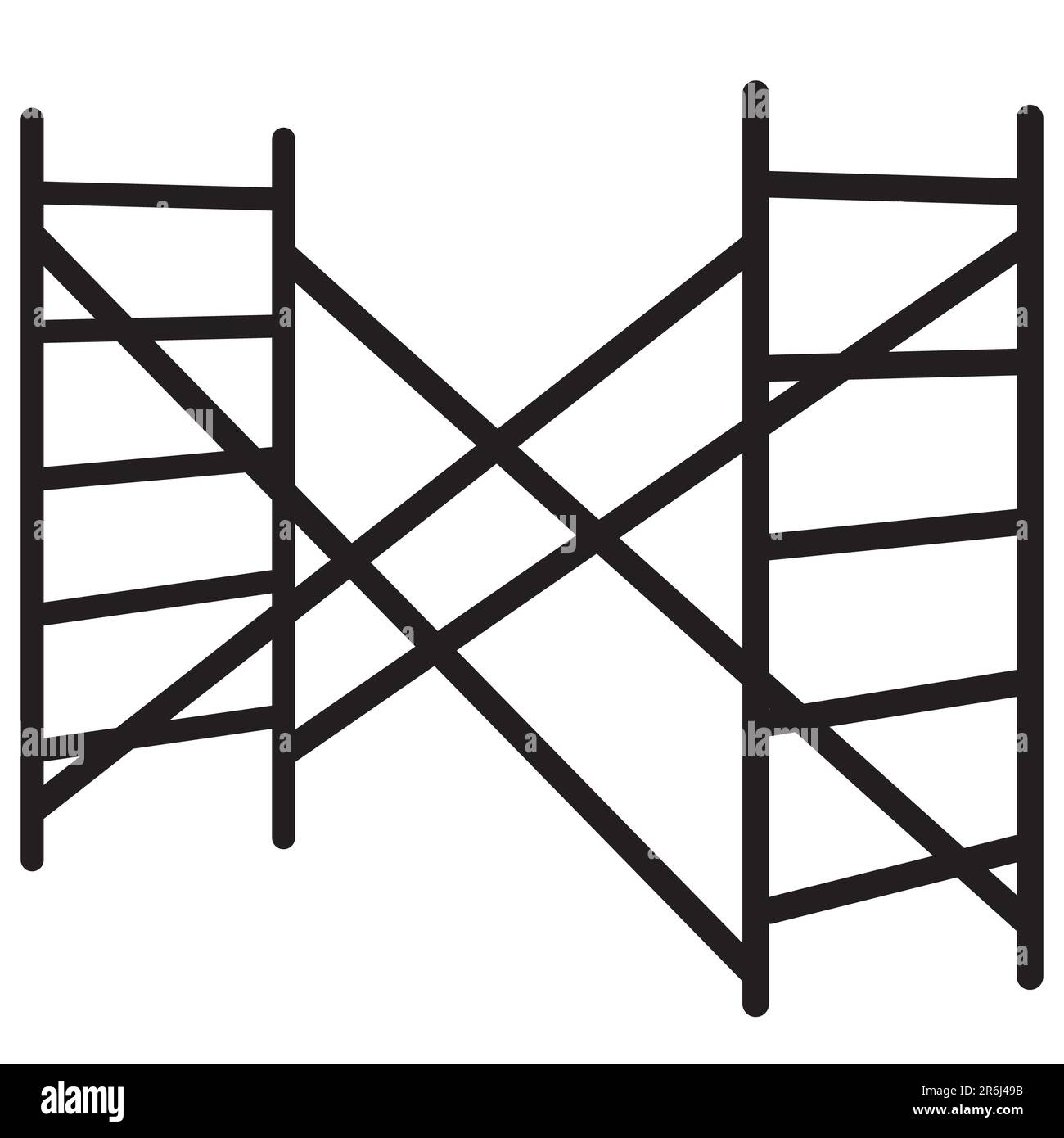 black scaffolding icon. scaffolding sign. selling scaffolding symbol