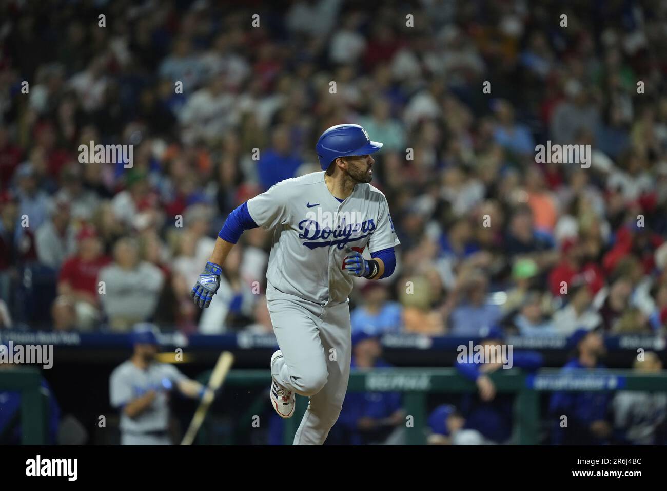 Los Angeles Dodgers' J.D. Martinez plays during the eighth inning of a
