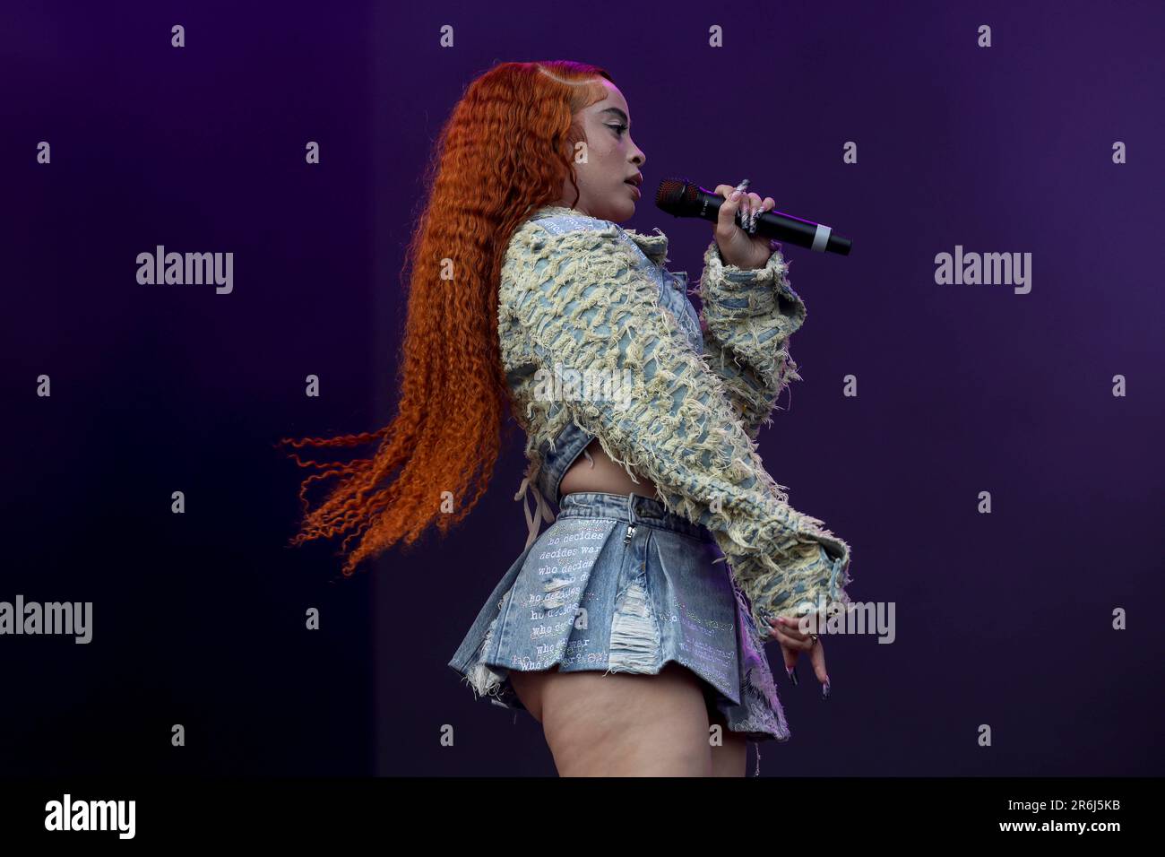 Ice Spice performs during day one of the Governors Ball Music Festival