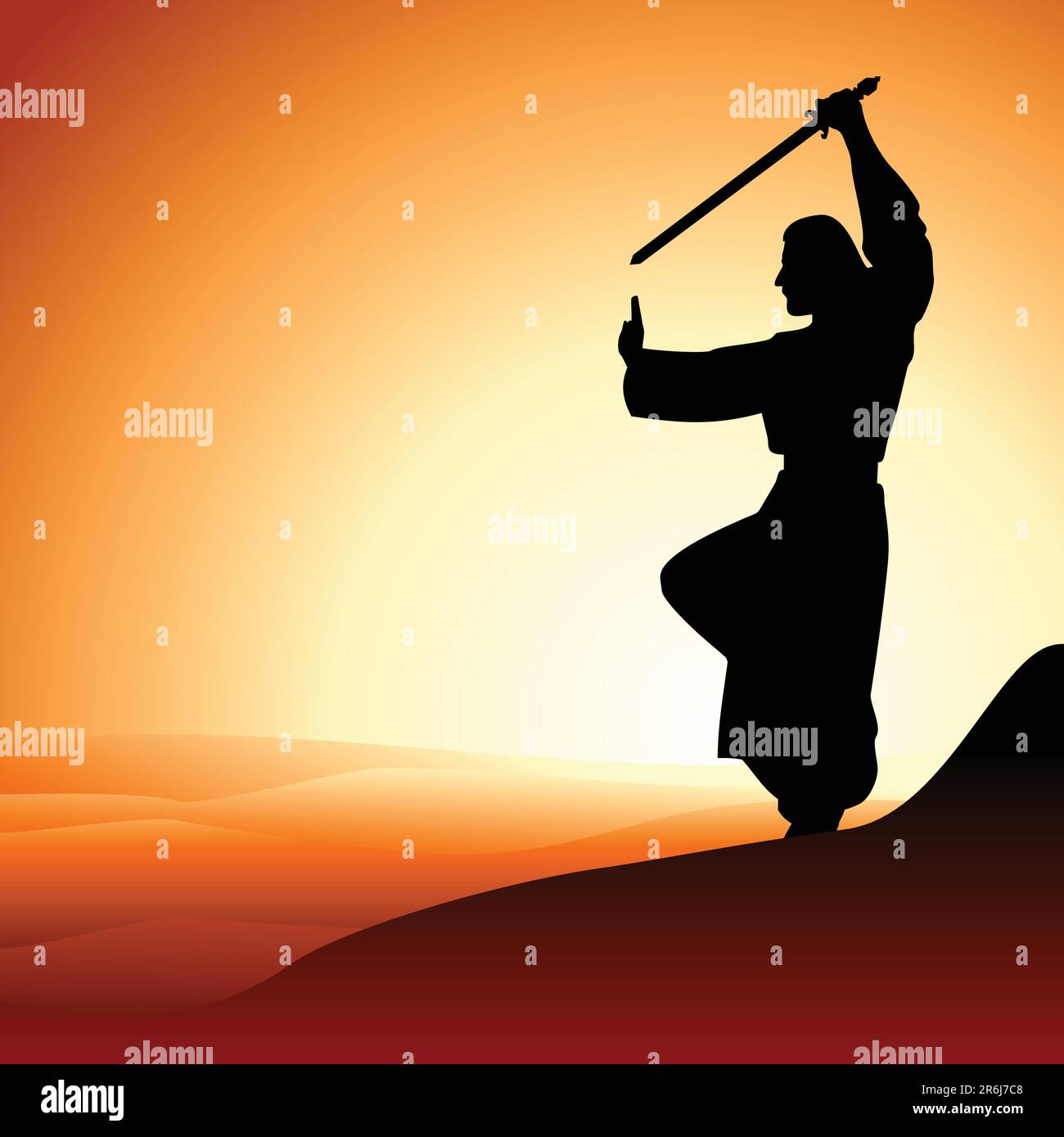 monk,  this illustration may be useful as designer work Stock Vector