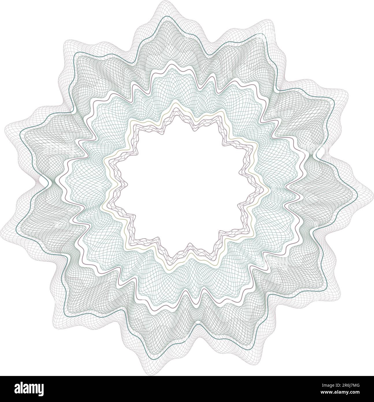 Classical vector pattern that is used in currency, tickets,  diplomas, certificates etc. Vector in CMYK Stock Vector
