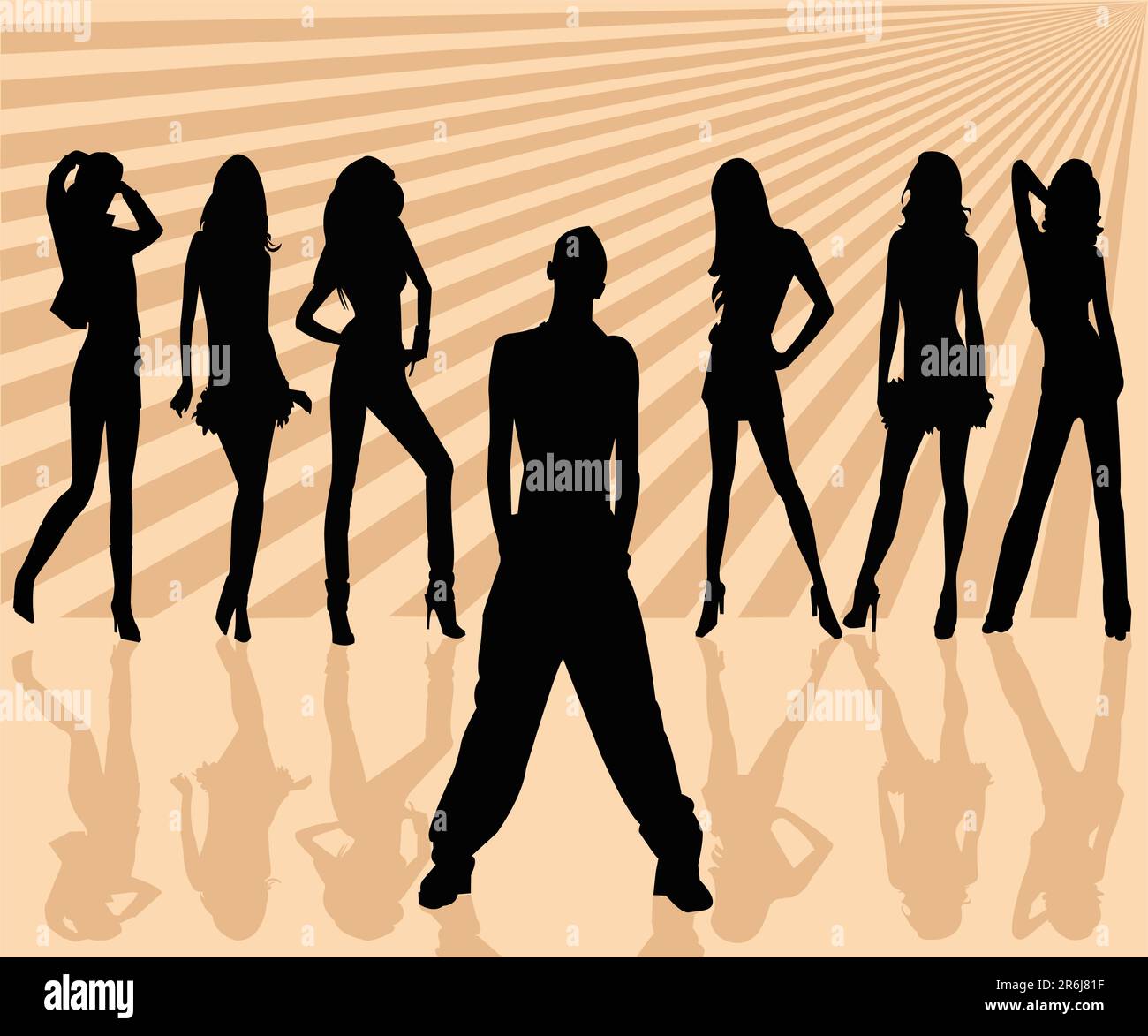Vector silhouettes man and women Stock Vector Image & Art - Alamy
