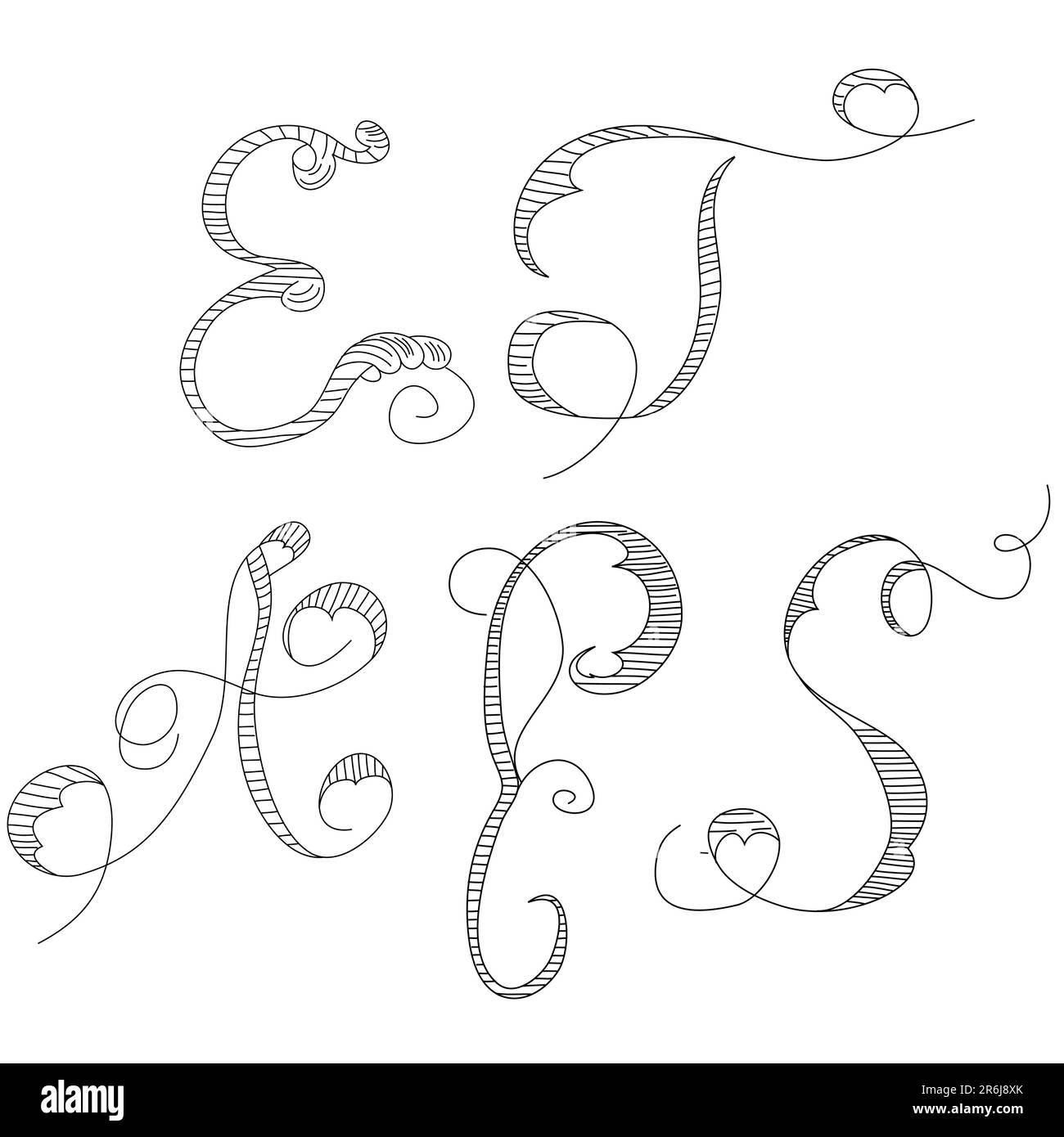 Hand drawn capital letter s Royalty Free Vector Image