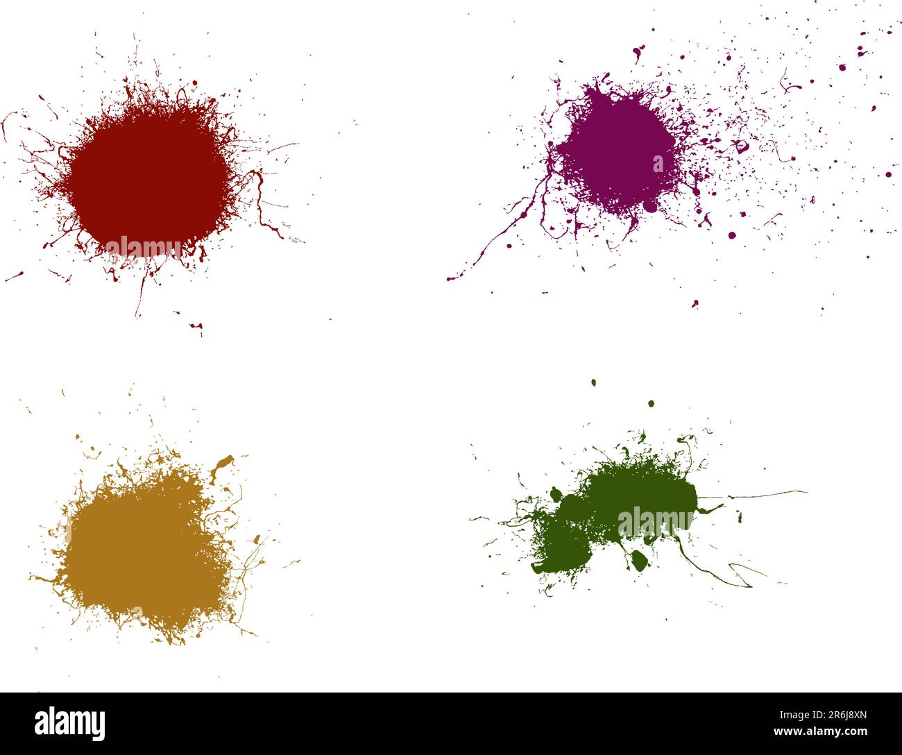 4 Coloured Vector Splats Very Detailed Stock Vector Image & Art - Alamy