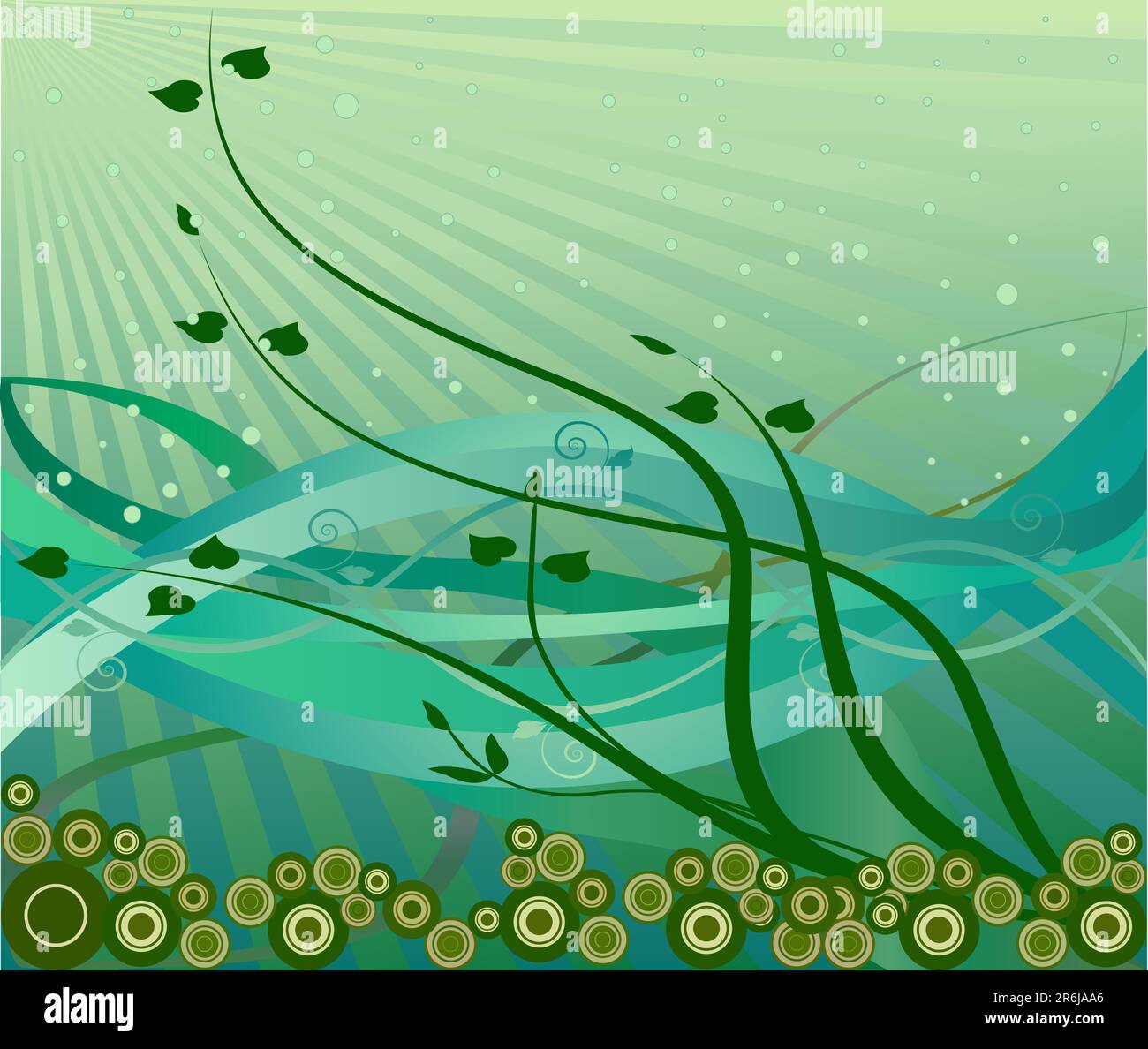 Abstract art floral background - vector Stock Vector Image & Art - Alamy