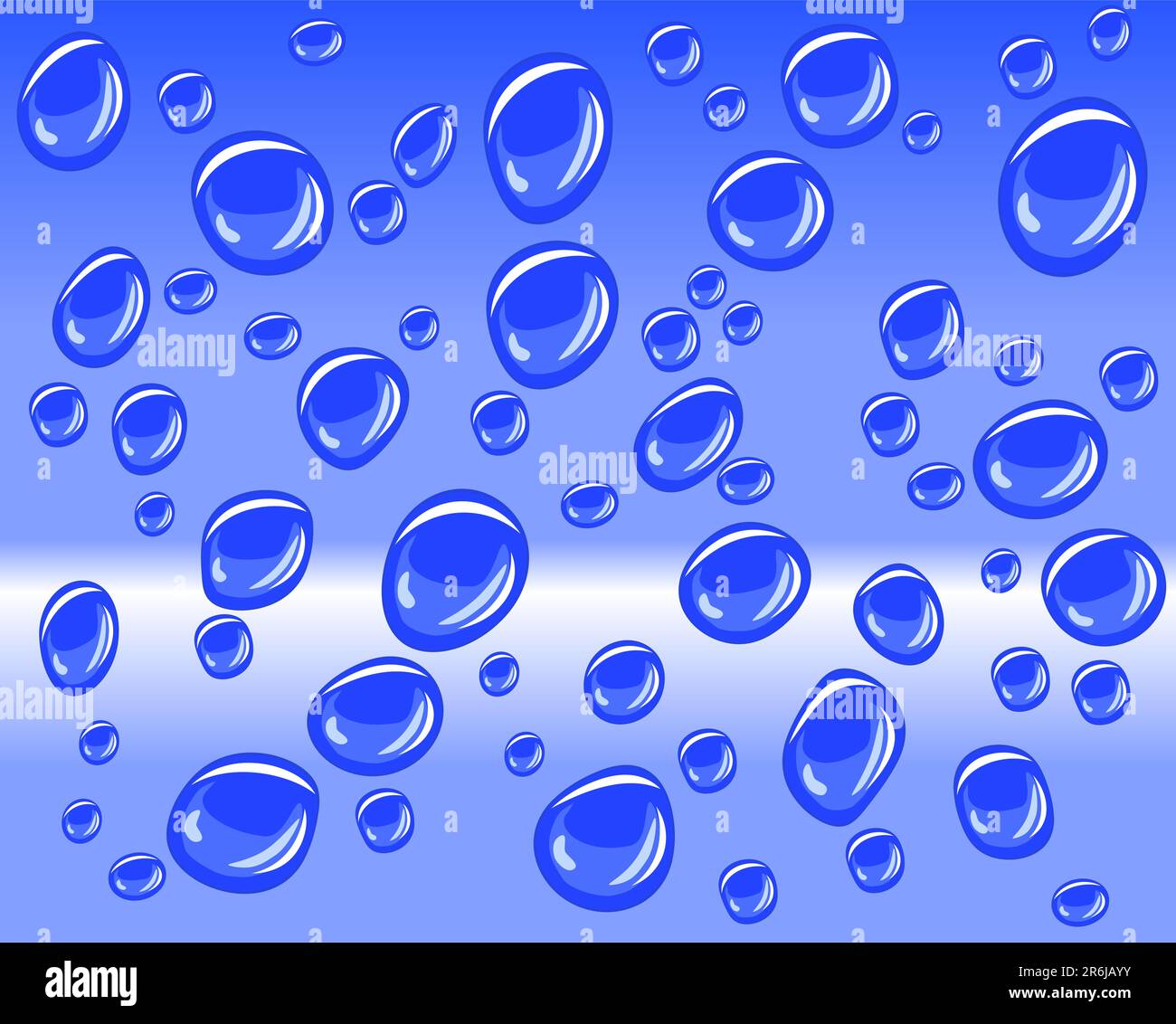 Vector illustration of water droplets on a blue surface Stock Vector ...