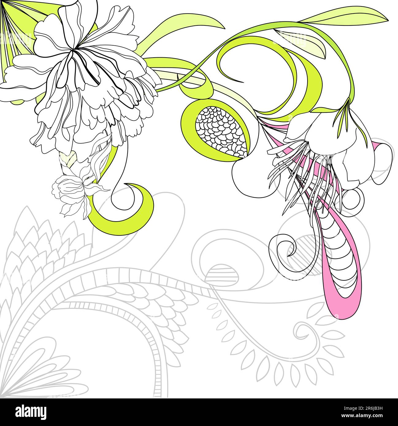 Vector background with flowers Stock Vector Image & Art - Alamy