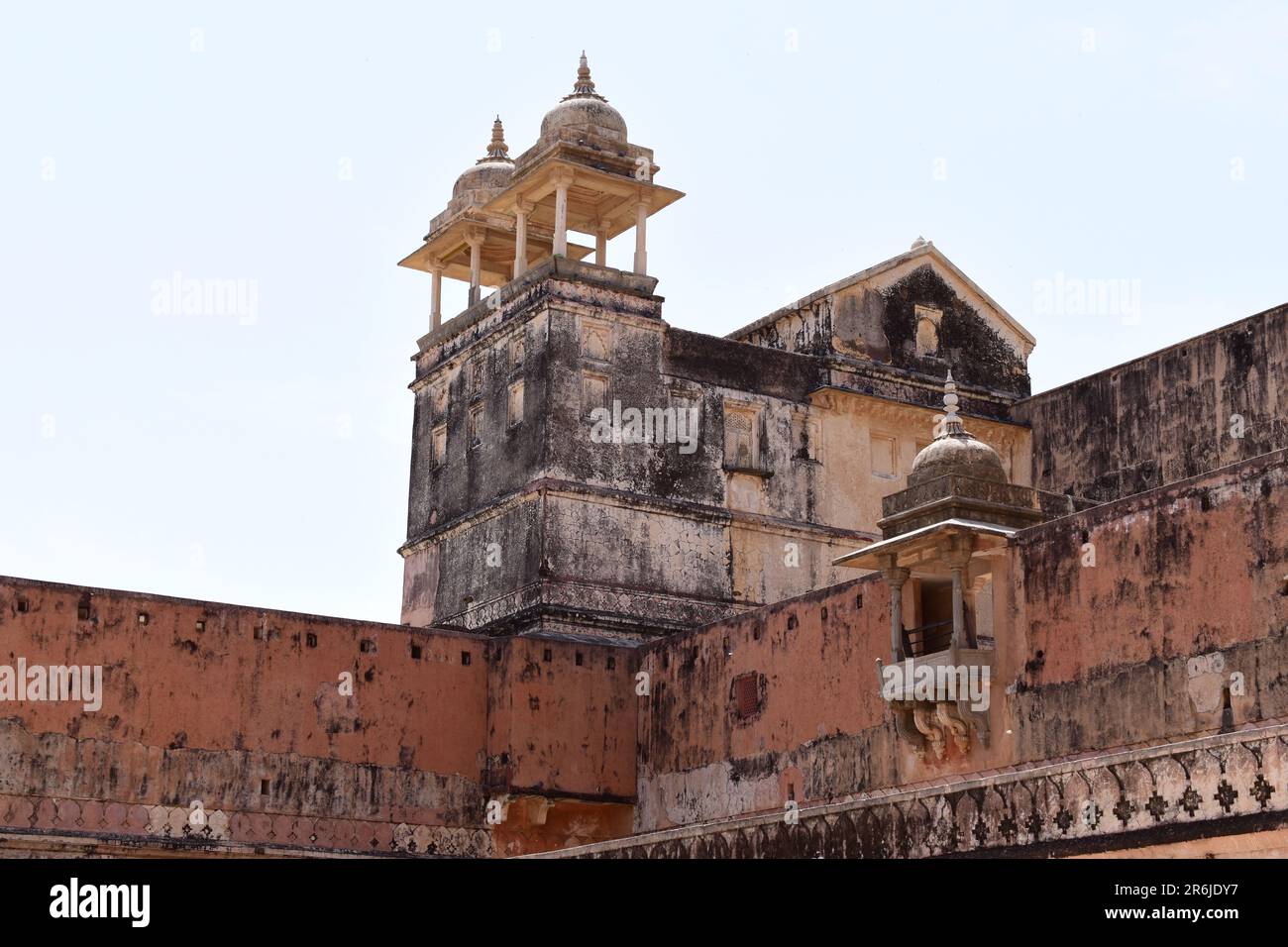 View of the fourth courtyard of Amber Palace, Rajasthan, India. Stock Photo
