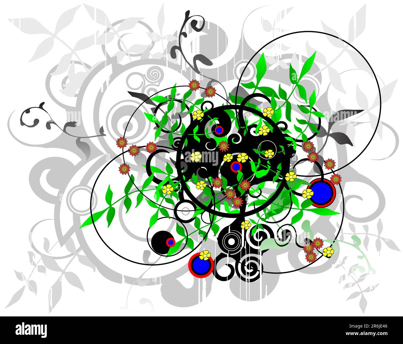 Various plant elements Stock Vector Images - Alamy
