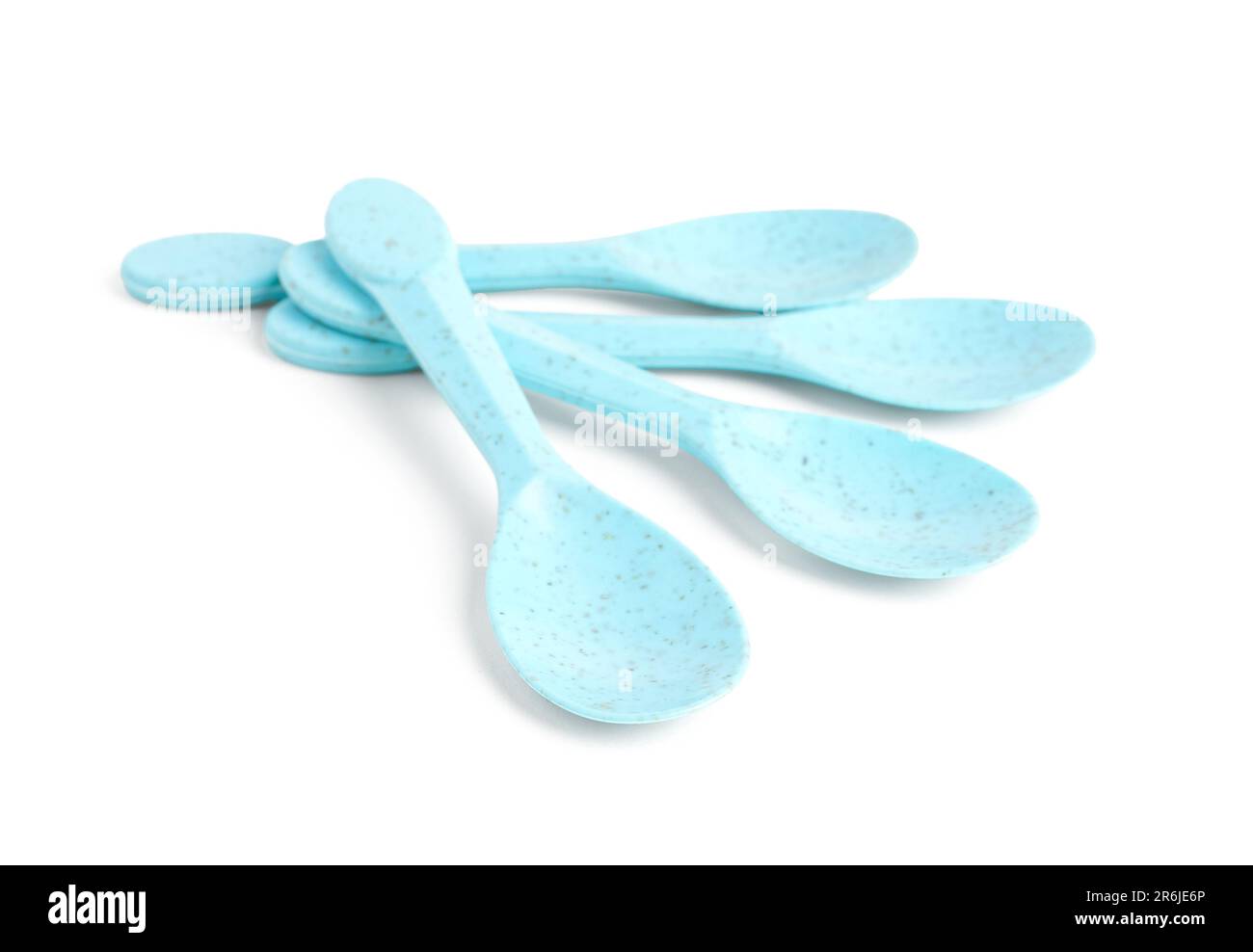 Blue spoons isolated on white background. Children's Day celebration Stock Photo Alamy