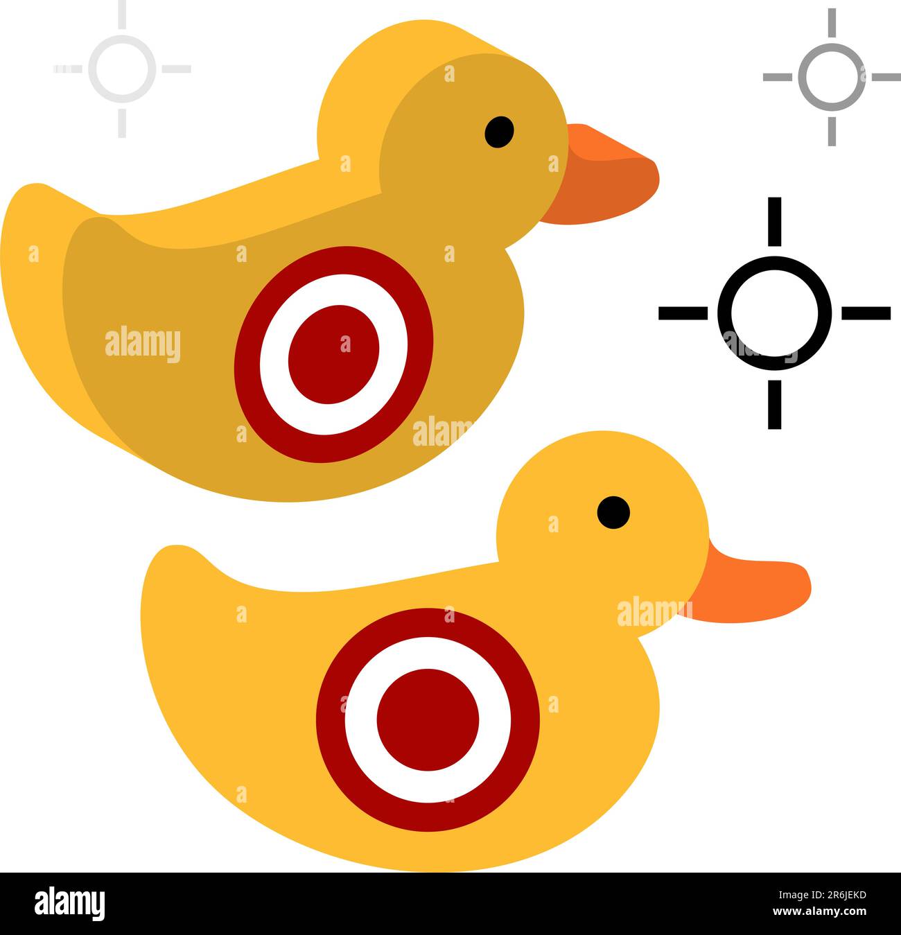 An image of a duck shooting target. Stock Vector