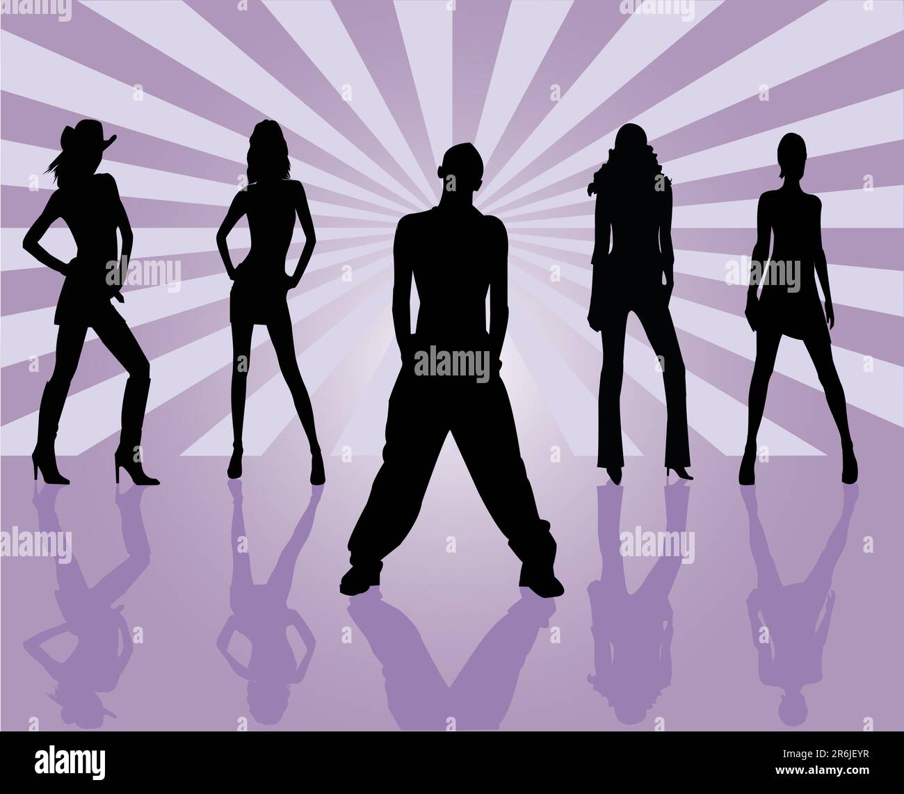 Vector silhouettes man and women, illustration Stock Vector Image & Art ...