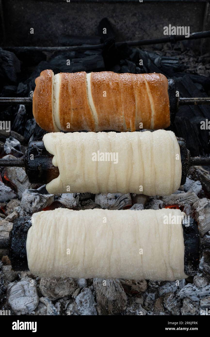 Kiortosh, a traditional Hungarian yeasted dough pastry, in a shape of a
