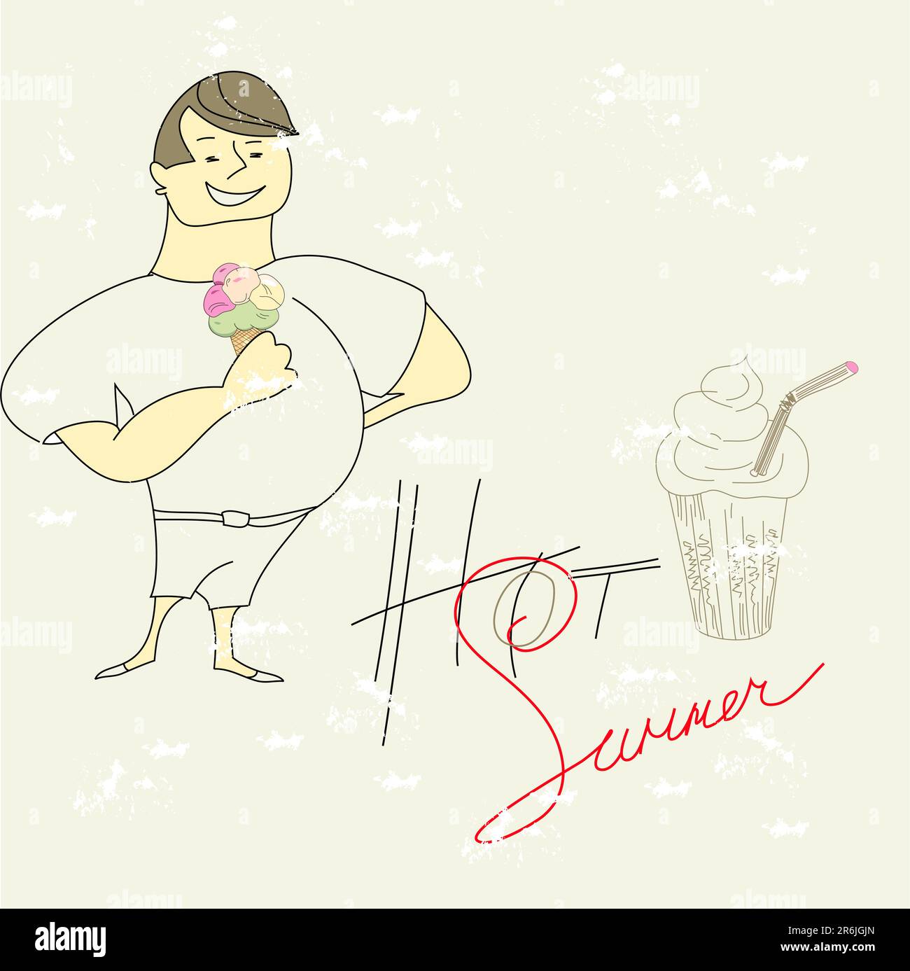 Hot summer ice cream Stock Vector Images - Alamy