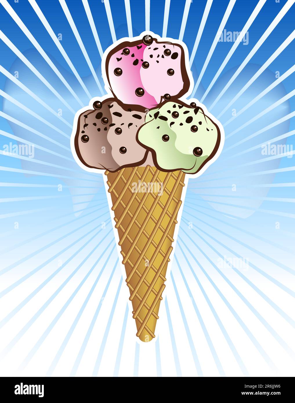 Blue ice cream cone clipart hi-res stock photography and images - Alamy