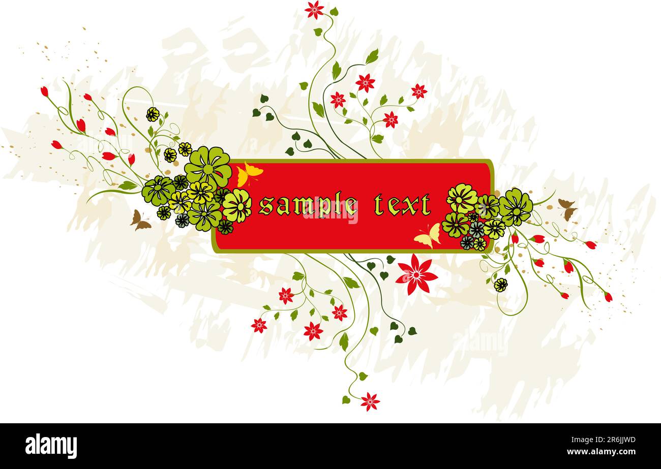 Floral frame - vector Stock Vector Image & Art - Alamy
