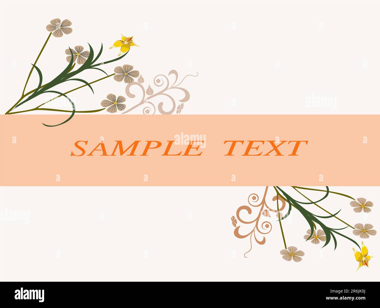 Floral frame abstract art vector illustration Stock Vector Image & Art