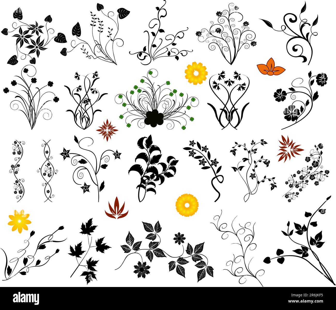 Design floral elements - art Vector Illustration Stock Vector Image ...