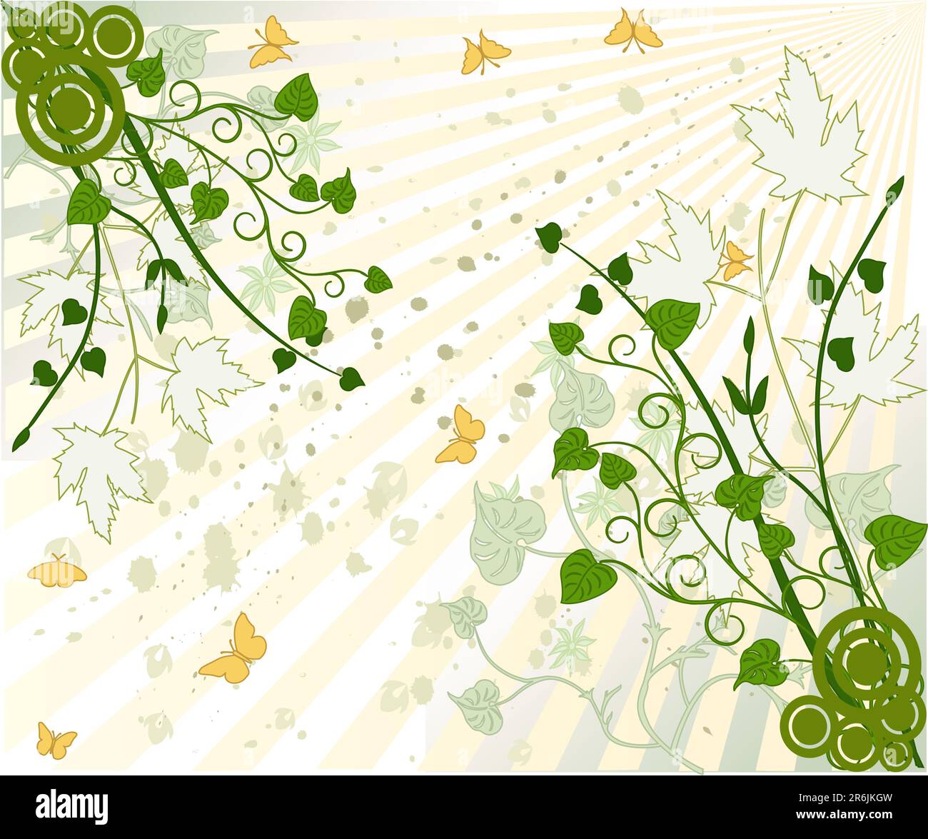 Abstract floral grunge art background vector illustration Stock Vector ...