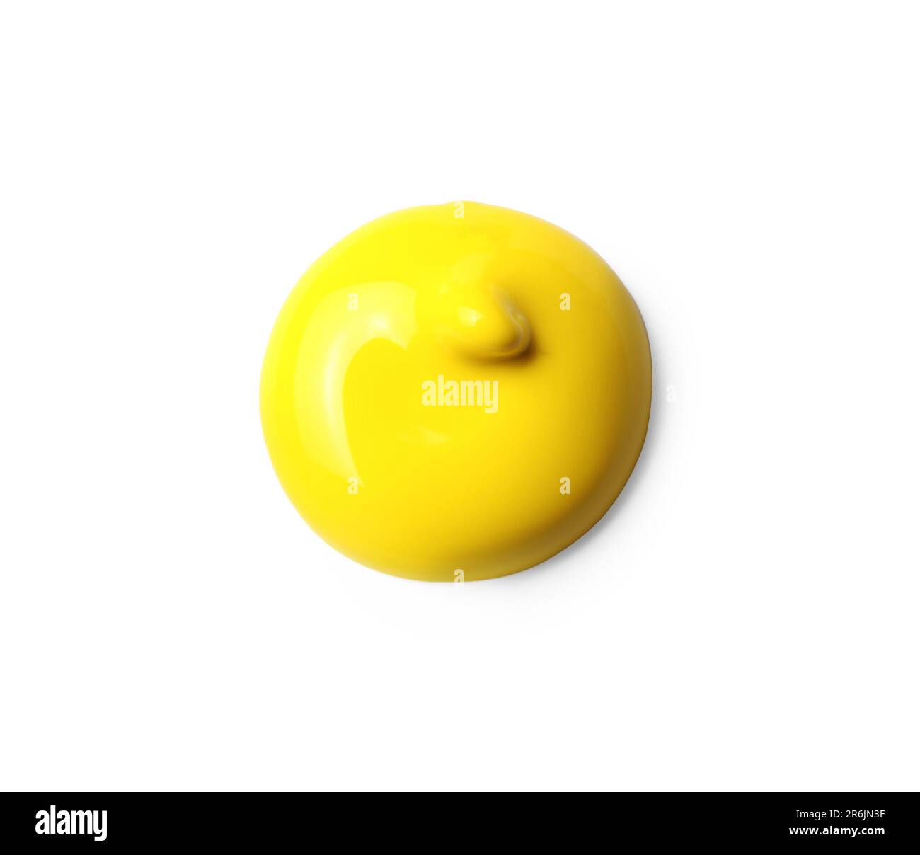 Sample of yellow paint on white background, top view Stock Photo - Alamy