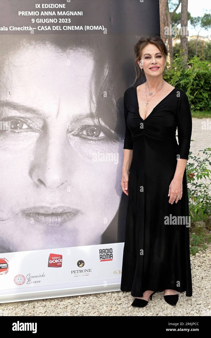 Elena Sofia Ricci bei der 9. Verleihung des Premio Anna Magnani 2023 im Casa del Cinema Villa Borghese. Rom, 09.06.2023 Stock Photo