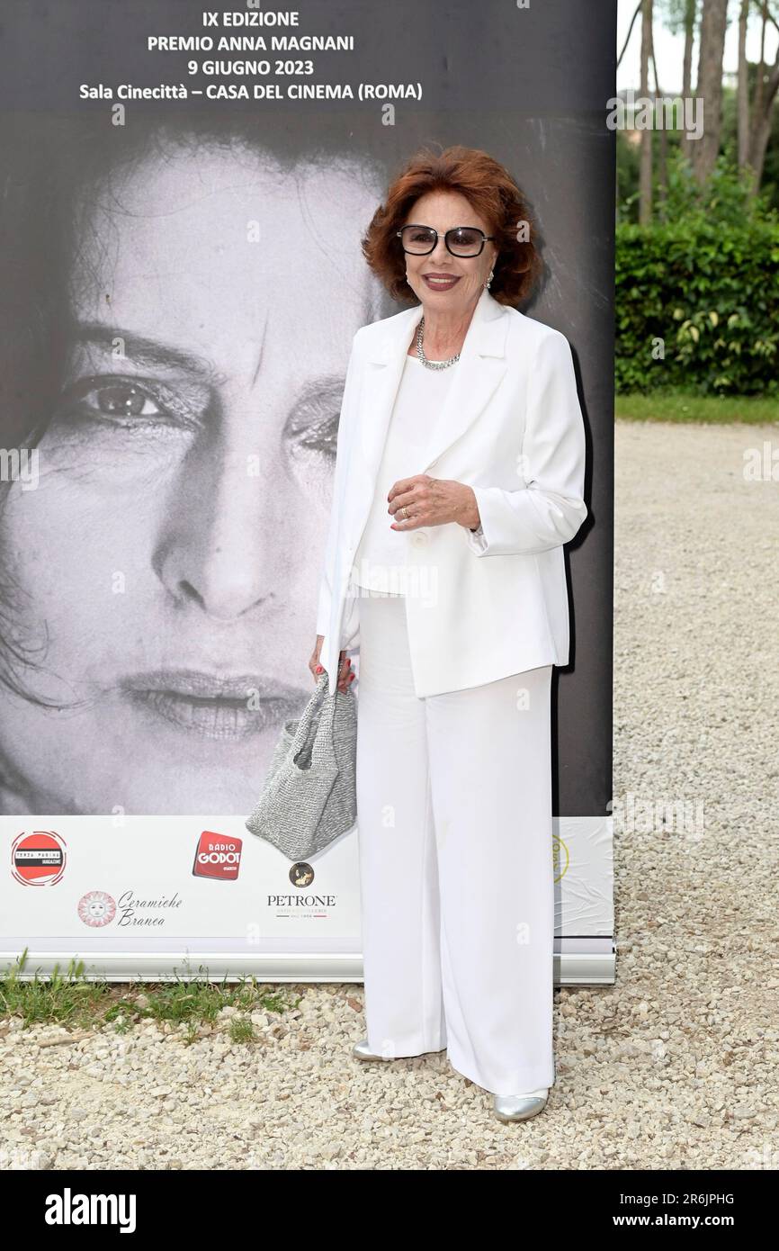 Giovanna Ralli bei der 9. Verleihung des Premio Anna Magnani 2023 im Casa del Cinema Villa Borghese. Rom, 09.06.2023 Stock Photo