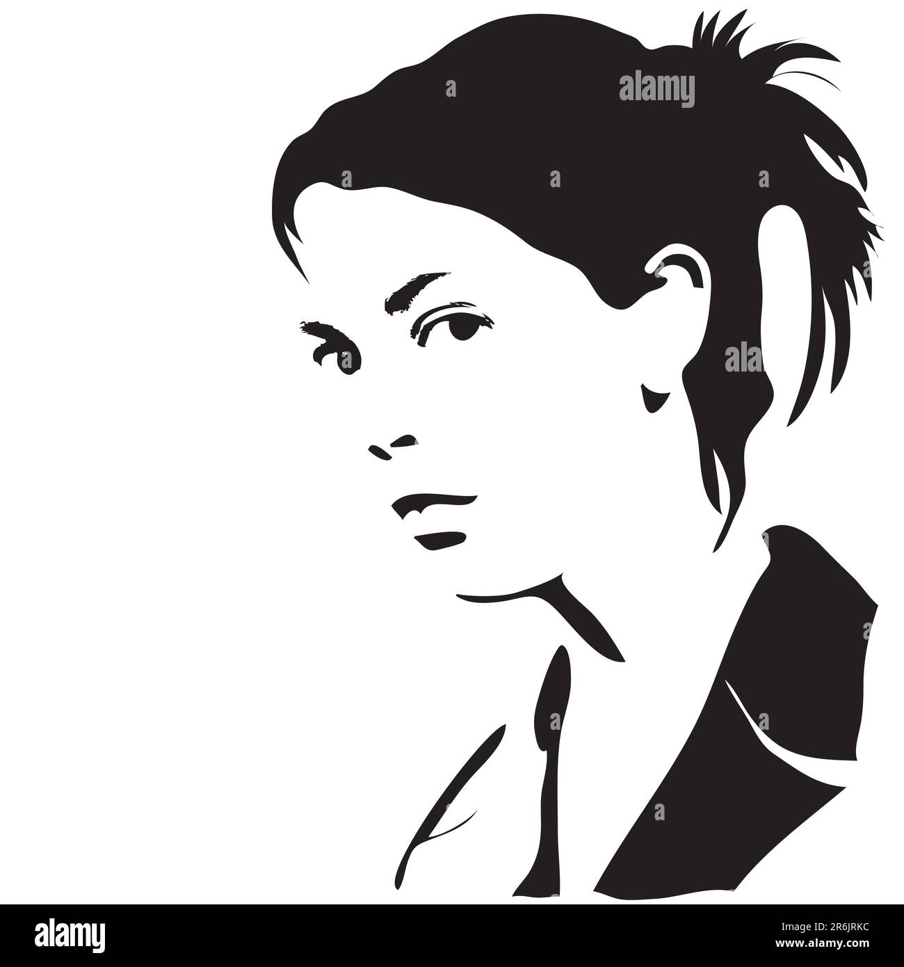 Frown woman Stock Vector Images - Alamy
