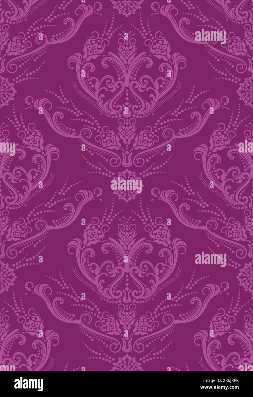 Luxury Fuchsia Floral seamless Wallpaper vector illustration Stock ...