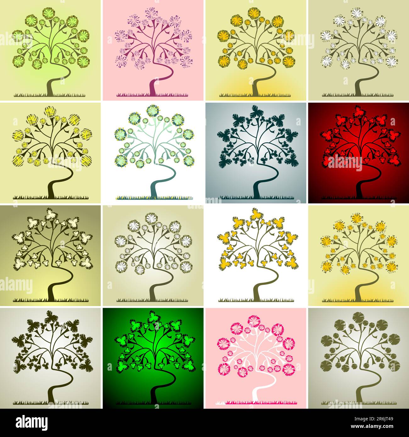 set of trees Stock Vector Image & Art - Alamy