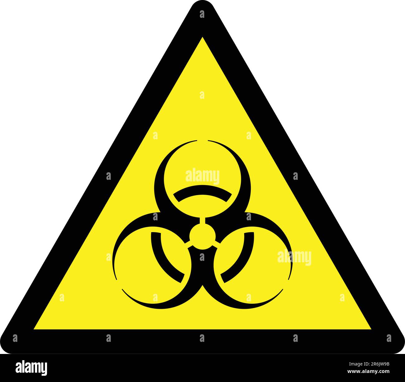 Vector biohazard warning symbol on yellow caution sign Stock Vector Image & Art Alamy